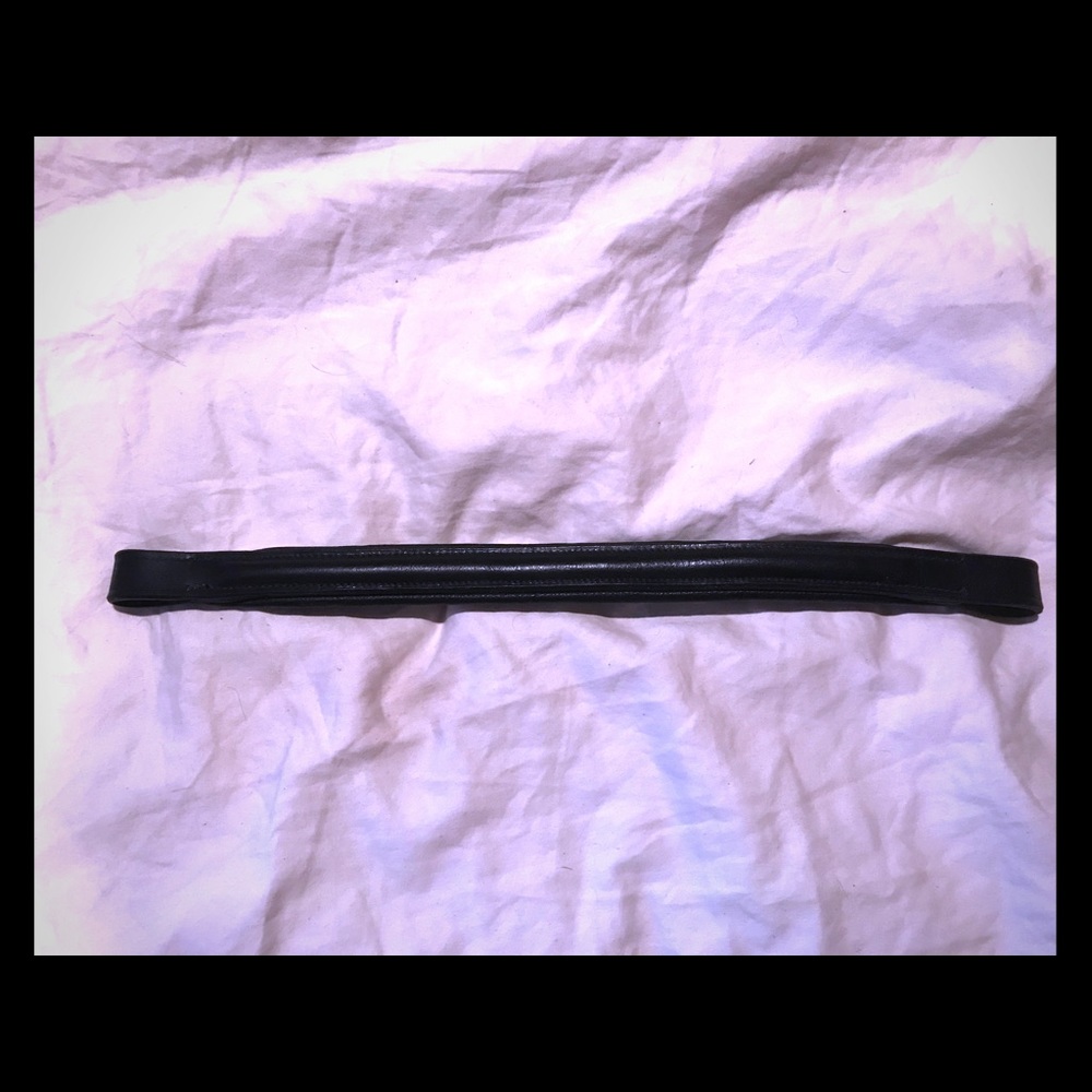 Black leather padded brow band